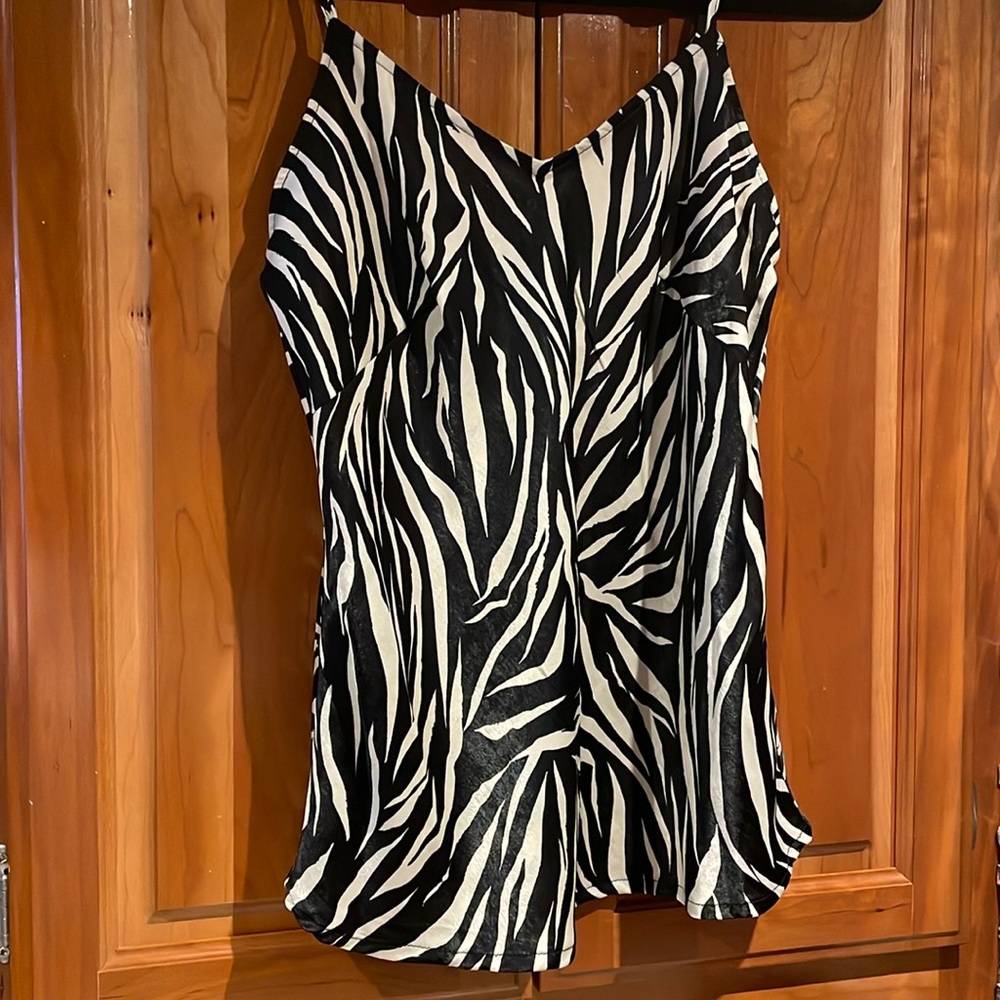NWT SATIN ZEBRA PRINT CAMISOLE